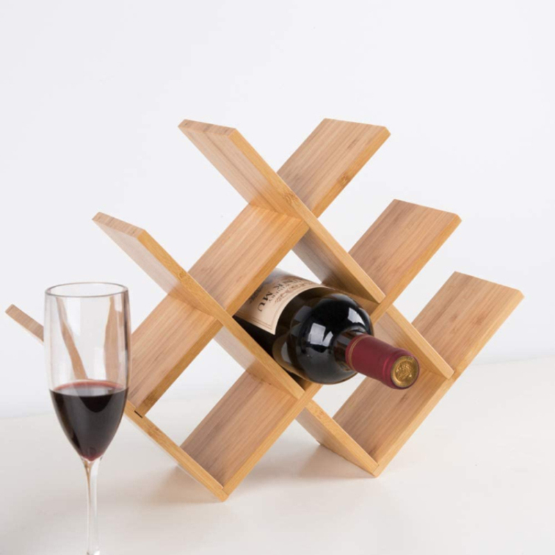 Rack de vinho de bambu